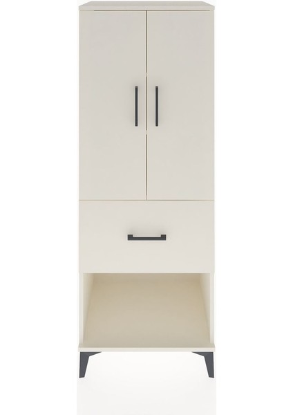 Hyperion Dolap 3 Raflı Tek Çekmeceli 2 Kapaklı 60X44X163 Aytaşı-Aytaşı