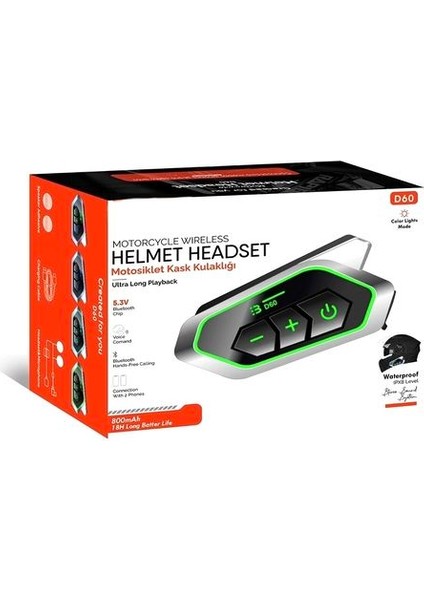 Ipx8 Su Geçirmez Rgb Bt5.3 Motosiklet Kask Kulaklığı – Yüksek Ses & Interkom fiyatları