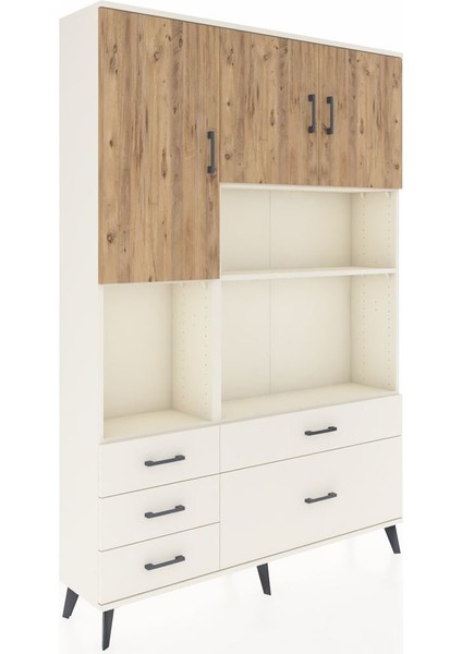 Arges Dolap 8 Raflı 5 Çekmeceli 3 Kapaklı 132X30X195 Aytaşı-Çam/aytaşı fiyatları