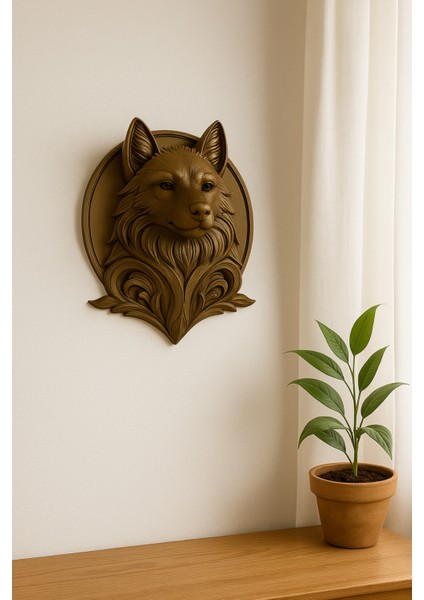 Dekoratif Bozkurt Gold Hediyelik Ofis Ev Dekoru 20 cm fırsatları