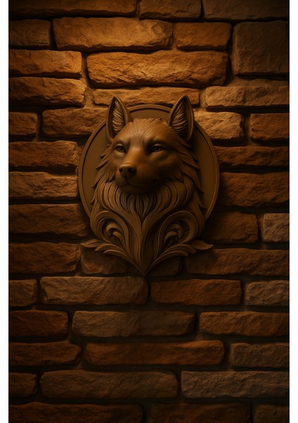 Dekoratif Bozkurt Gold Hediyelik Ofis Ev Dekoru 20 cm indirimleri