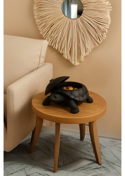 3D Kaplumbağa Figürlü Kapaklı Dekoratif Obje Takı Organizeri, Lokumluk ve Sunumluk fiyatları