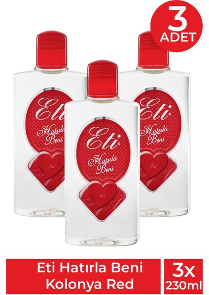 Hatırla Beni Kolonya Red 230 ml 3 Adet