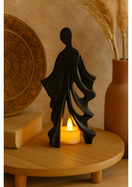 Kadın Figürlü Dekoratif Mumluk, Güç ve Zarafeti Simgeleyen Bohem Tasarım, Reçine, Ev Ofis Dekoru indirimleri