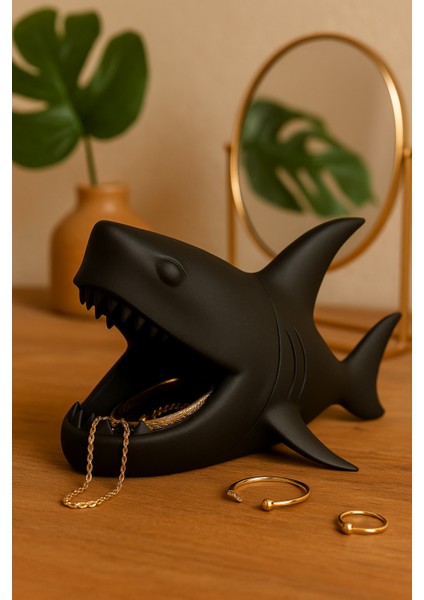 Köpekbalığı Organizer ve Sunumluk Takı, Kahve Kapsülü, Lokumluk, Masa Üstü Düzenleyici