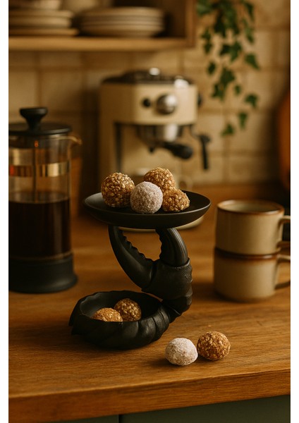 Dekoratif Yengeç Kıskaç Tasarım Sunumluk Takı Mum Şeker Vegan Üretim