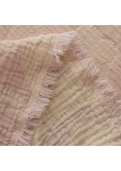 Shayla Pembe Baskılı Müslin Çift Kişilik Pike Takımı modelleri