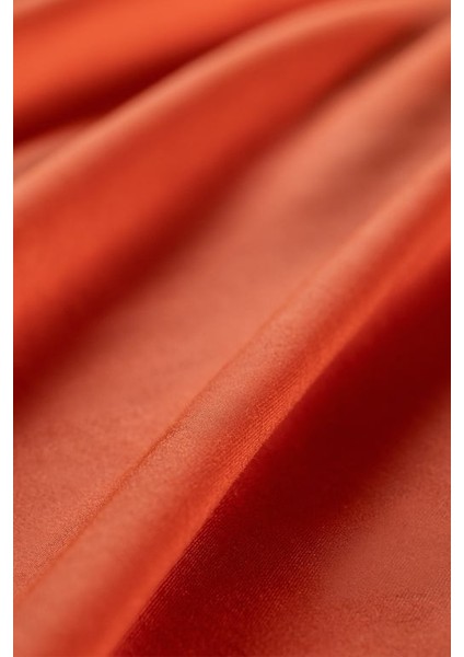 Yeni Sezon Ciel Çift Kişilik %100 Pamuk Lastikli Saten Çarşaf - Turuncu - Turuncu indirimleri