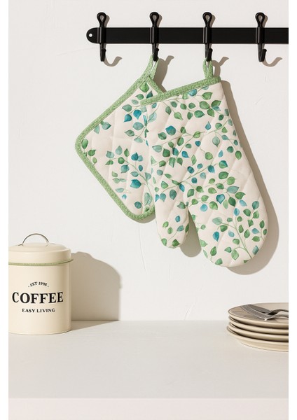 Çiçek Desenli Eldiven Tutaç