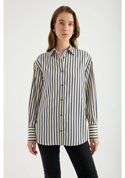 Lacivert Çizgili Gömlek indirimleri