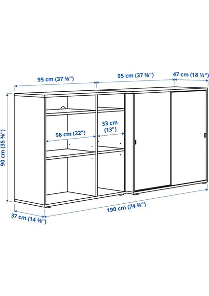 Vıhals Dolap Kombinasyonu Beyaz 190 x 47 x 90 cm fiyatları