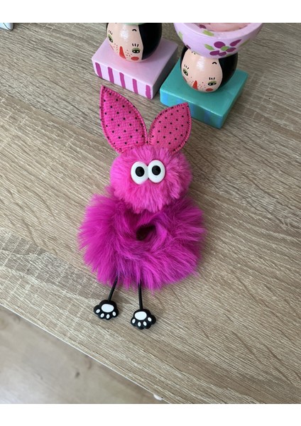 Fuşya Pofuduk Kız Çocuk Saç Tokası modelleri