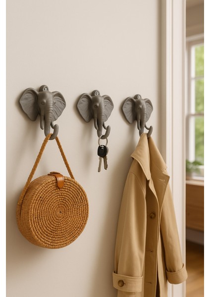 Dekoratif Bereket Fil Askılık Çok Amaçlı 3'lü Takım fiyatları