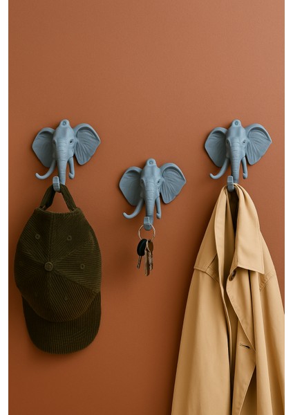 Dekoratif Bereket Fil Askılık Çok Amaçlı 3'lü Takım indirimleri