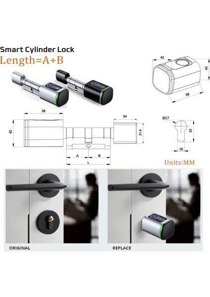 Akıllı Kapı Kilidi, Euro Silindir Kilit, Elektronik Kilit, Parmak Izi Ic Kart Anahtarı, Tt Lock Kilit Açma fiyatları