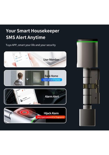 Akıllı Kapı Kilidi, Euro Silindir Kilit, Elektronik Kilit, Parmak Izi Ic Kart Anahtarı, Tt Lock Kilit Açma