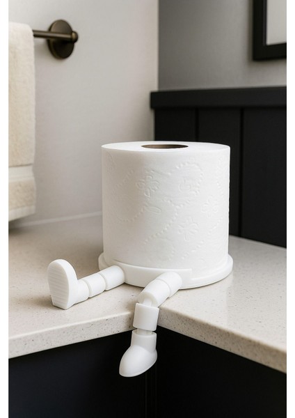 Pratik Dekoratif Tasarım Tuvalet Kağıdı Tutucu Çap 10 x 11 cm