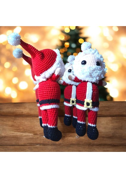 El Yapımı Örgü Noel Baba Amigurumi Bebek – Yılbaşı Hediyesi & Dekoratif Figür | El Işi Oyuncak Santa Claus fiyatları