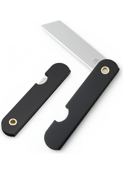 Powermaster PM-28647 Tekli Katlanır Falçata Maket Bıçağı Büyük Paslanmaz Çelik Siyah