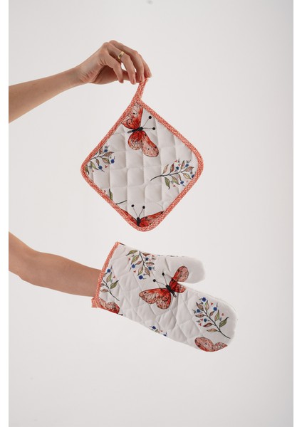 Kelebek Desenli Eldiven Tutaç modelleri