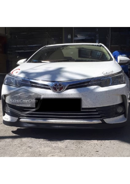 Toyota Corolla E170 2013-2018 Uyumlu Üniversal Astra H Lip Esnek Ön Lip 2 Parça Tampon Altı Dil Karlık Ön Ek