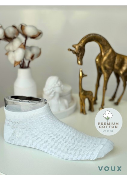 Dokulu Çok Renkli Kadın Patik Çorap 4 'lü modelleri