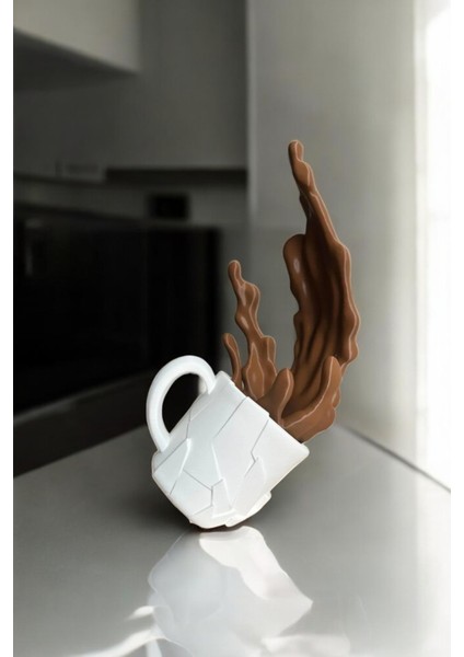 Dökülen Kahve Figürü Dekoratif Obje Biblo Kahve Sıcak Çikolata Figür Hediye ( Vegan Üretim ) fiyatları