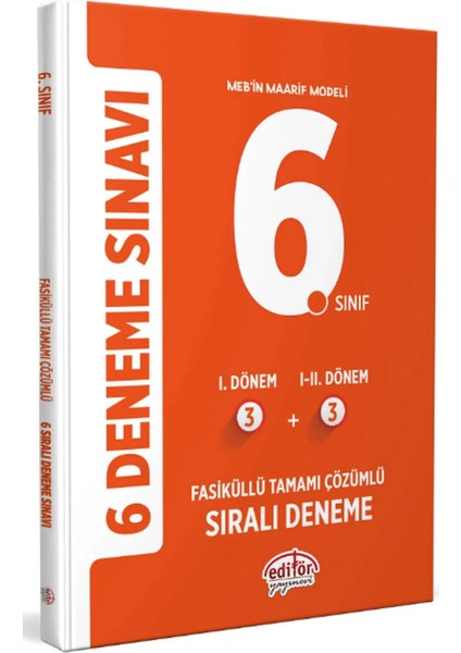 6.sınıf 3+3 6 Deneme Sınavı