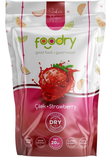 Freeze Dried Çilek – Dondurularak Kurutulmuş Çilek 20 gr