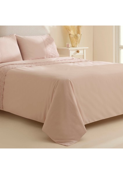 Elarıa Dantelli Çift Kişilik Nevresim Takımı Pudra fiyatları