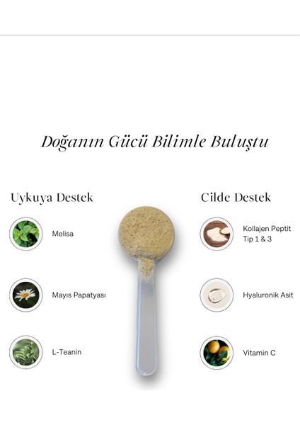 DreamGlow Kolajen Peptitleri (Tip 1 & Tip 3), Melisa, Mayıs papatyası, Hyaluronik asit, L-Teanin ve Vitamin C İçeren Takviye Edici Gıda (Sleep&Beauty) modelleri