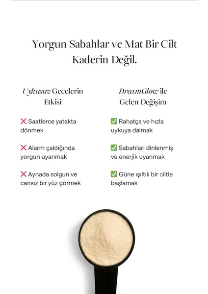 DreamGlow Kolajen Peptitleri (Tip 1 & Tip 3), Melisa, Mayıs papatyası, Hyaluronik asit, L-Teanin ve Vitamin C İçeren Takviye Edici Gıda (Sleep&Beauty) fırsatları