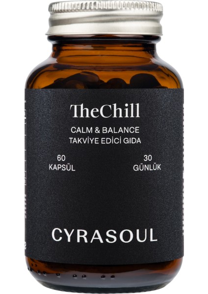 TheChill Rhodiola, Passiflora, Melisa, Mayıs Papatyası, Vitamin B6 ve Vitamin B12 İçeren Takviye Edici Gıda (Calm&Balance)