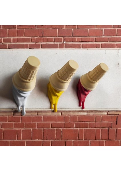 Dekoratif Külah Askı Sarı Kırmızı Kahve 3'lü Set Takım modelleri