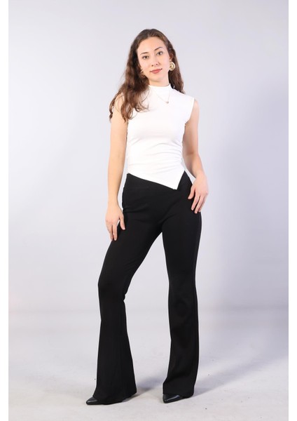 10642 Eteği Asimetrik Balıkçı Kolsuz Bluz fırsatları