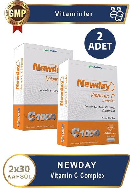 Vitamin C 1000 Complex 30 Kapsül 2 Adet