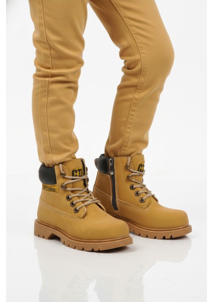 Camel Nubuk Kaymaz Unisex Çocuk Bot 921 F