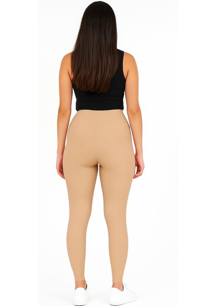 Kadın Yüksek Bel Basic Ten Rengi Tayt – Esnek, Rahat ve Günlük Kullanıma Uygun fiyatları