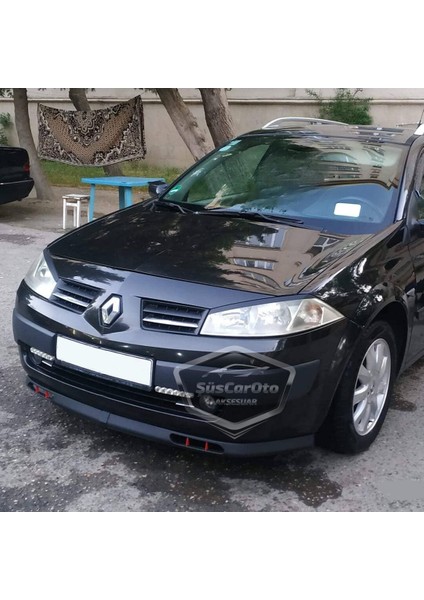Renault Megane 2 2003-2008 Uyumlu Üniversal Laguna Lip Esnek Ön Lip 2 Parça Tampon Altı Dil Karlık Ön Ek