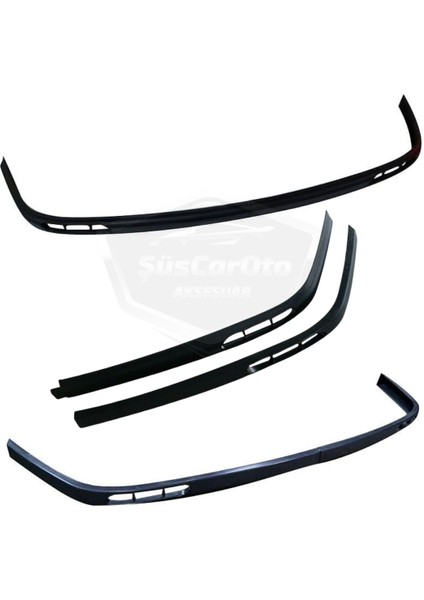 Renault Megane 2 2003-2008 Uyumlu Üniversal Laguna Lip Esnek Ön Lip 2 Parça Tampon Altı Dil Karlık Ön Ek