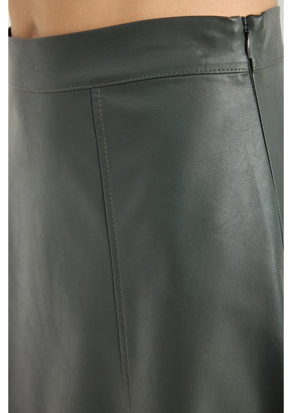 A Kesim Suni Deri Etek