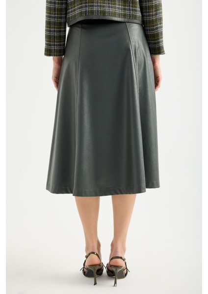 A Kesim Suni Deri Etek