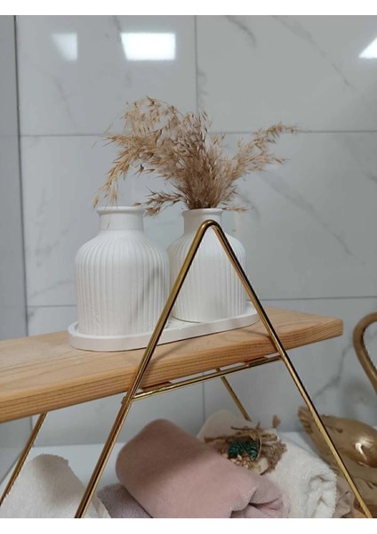 Pampas Vazo Takımı 2'li Beyaz Beton Ev Dekorasyonu Stant Dahildir fiyatları