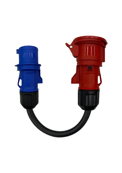 HCCA-TM32-30-F 3x6 Ttr 3/32A Fiş - 5/32A Priz 30CM Kablolu Dönüştürücü