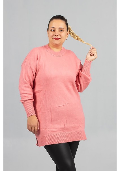 Geniş Kalıp! Yumoş Triko Kazak Büyük Beden Kadın Şıklığı