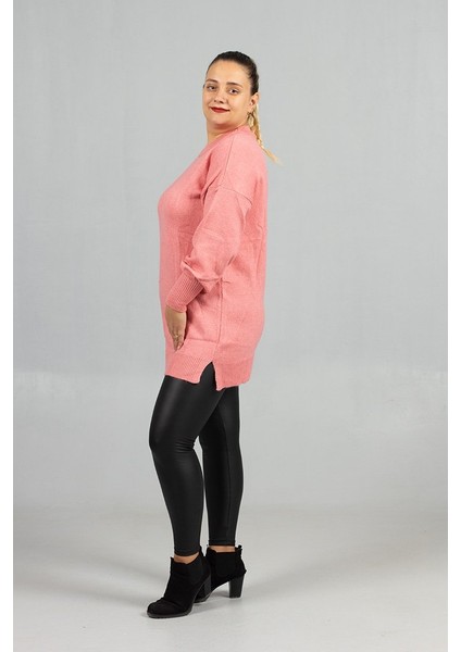 Geniş Kalıp! Yumoş Triko Kazak Büyük Beden Kadın Şıklığı modelleri