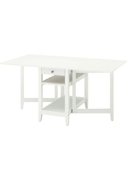Nasınge Katlanır Mutfak Masası Beyaz 2 4 Kişilik 48 / 104 / 159 x 85 cm