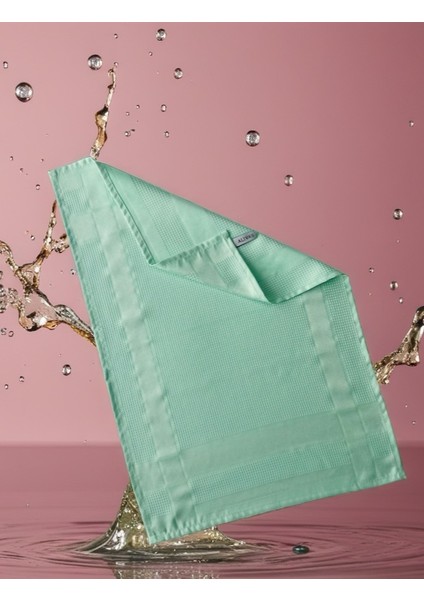 Aliva's Premium Mikrofiber Sihirli Temizlik Bezi- Kurulama ve Cam Bezi 40X60 cm Mint Yeşil