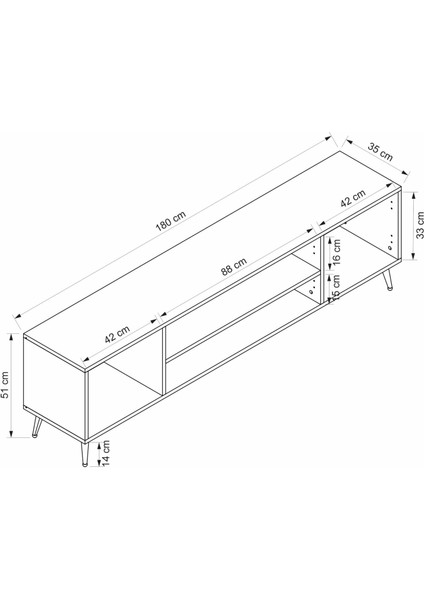 Ilkbahar Tv Ünitesi Beyaz/beyaz