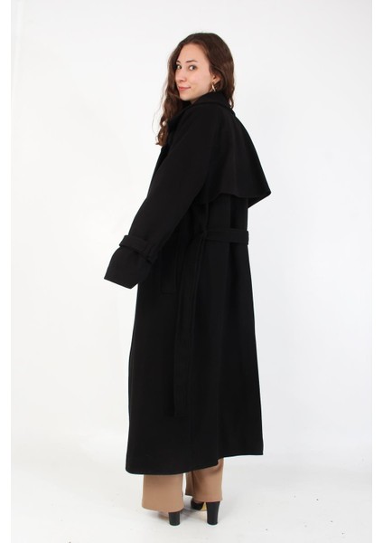 8102 Rüzgarlıklı Uzun Kaşe Kaban modelleri